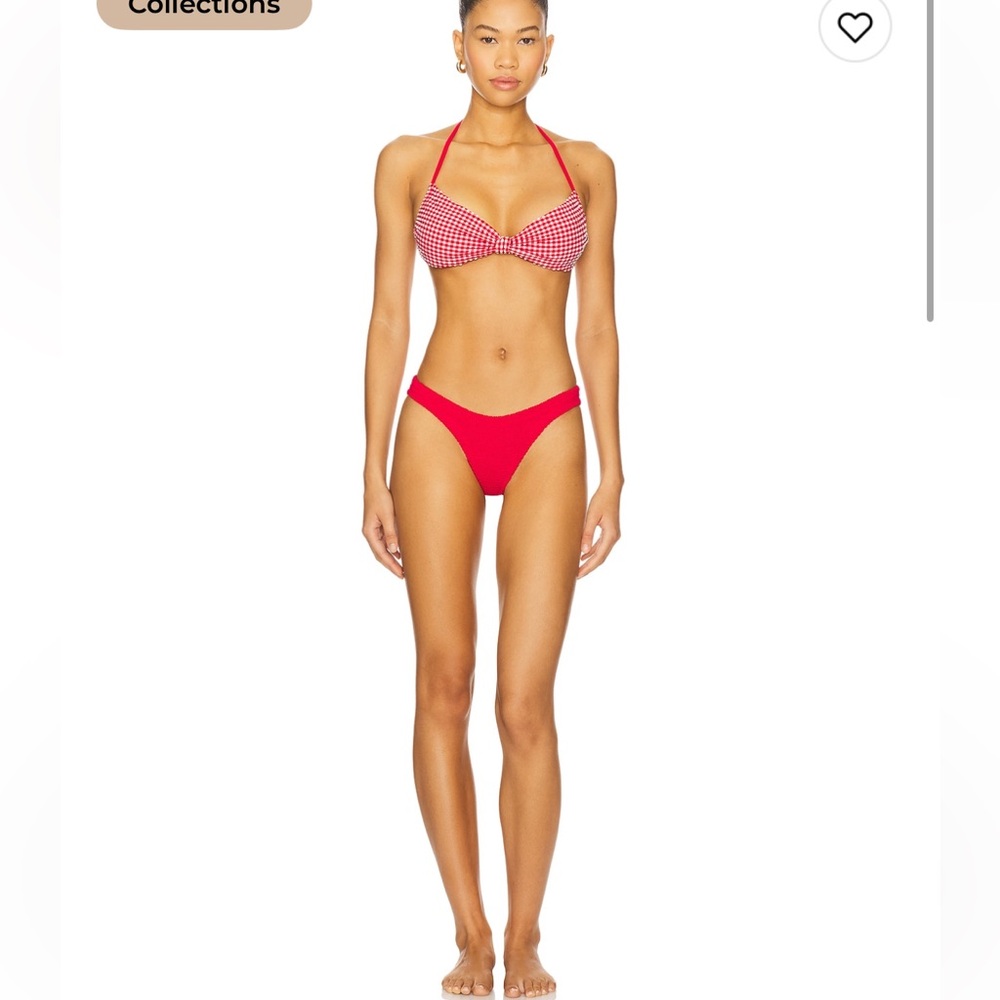 Hunza G Red and White Gingham Bikini